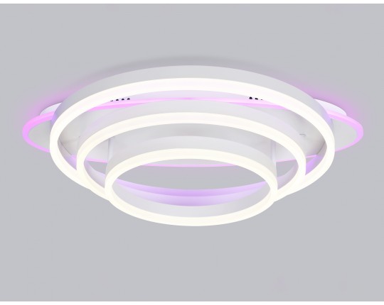  Потолочный светодиодный светильник с пультом FA8522 WH белый 146W 3000K-6400K+RGB 560*500*150 (ПДУ РАДИО 2.4G)