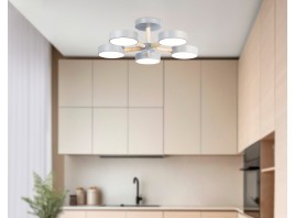  Подвесной светодиодный светильник с пультом FL4826/5 GR серый 3000K-6400K 65W D580*160 (ПДУ ИК)