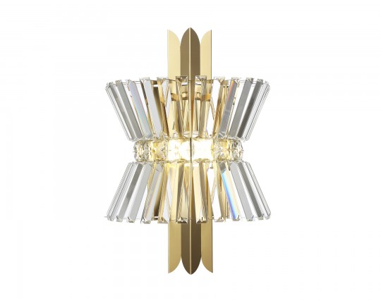  Настенный светильник с хрусталем LH41029/2 BS/CL латунь/прозрачный E14*2 max 40W 310*180*460