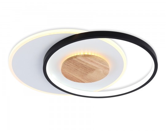  Светильник светодиодный потолочный FL4789 WH/BK/WD белый/черный/дерево 54W 3000-6000K 460*365*45 (без ПДУ)