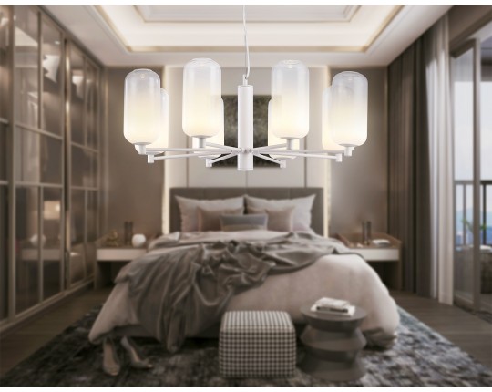  Подвесной светодиодный светильник LH11109/8 WH/FR белый/белый матовый 28W 3000K D720*280