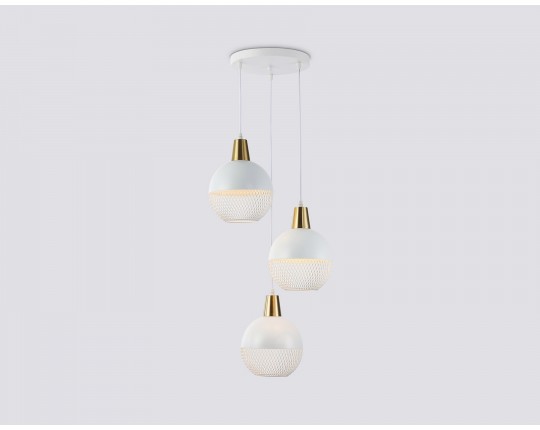  Светильник подвесной TR8503/3 WH/CP белый/медь E27/3 max 60W D410*1000