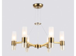  Подвесные люстры LH55114/6 BS/FR/TI латунь/белый матовый/янтарь E14*6 max 40W D650*1080