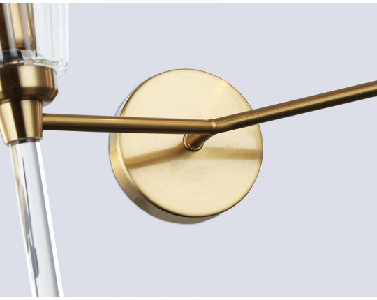  Настенный светильник LH55206/2 BS/CL латунь/прозрачный E14*2 max 40W 330*170*280