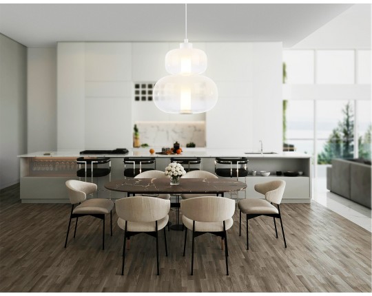  Подвесной светодиодный светильник LH11051 WH/FR белый/белый матовый 12W 3000K D230*265