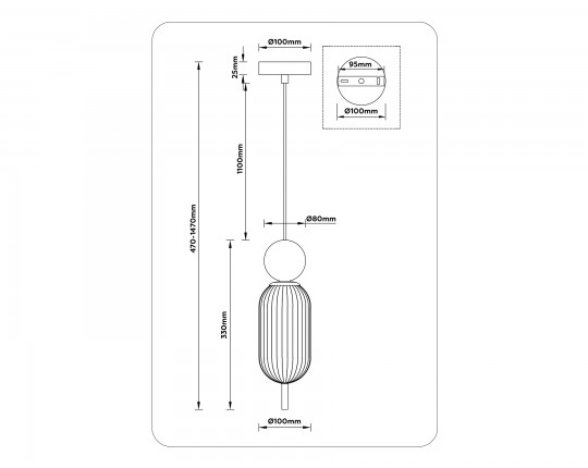  Подвесной светильник LH53101 BS/GR/FR латунь/серый/белый матовый G9 max 28W D100*330