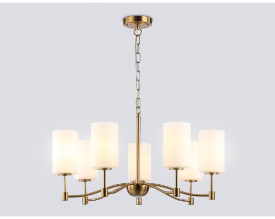  Подвесная люстра LH56053/7 BS/FR латунь/белый матовый E14*7 max 40W D680*950