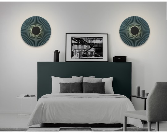  Настенный светодиодный светильник LH72645 BK/DB черный/синий 6W 3000K D300*100