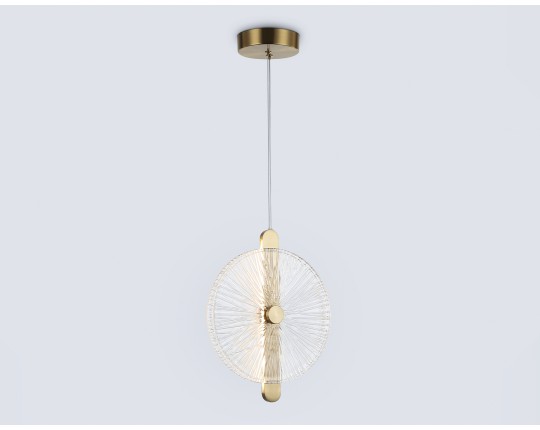  Подвесной светодиодный светильник LH31147 BS/CL латунь/прозрачный 13W 3000K 280*60*350