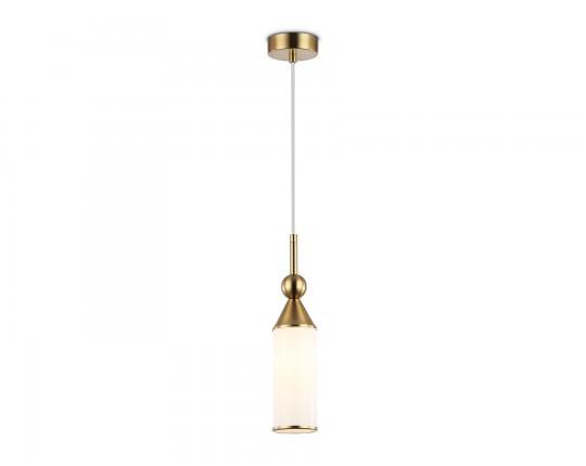  Подвесной светильник LH55271 BS/FR латунь/белый матовый E14 max 40W D65*1500