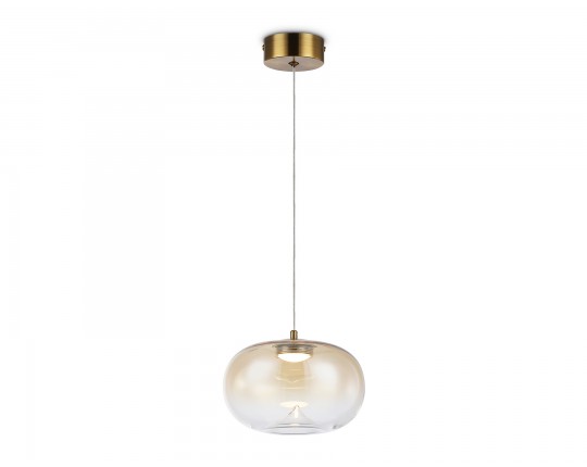  Подвесной светодиодный светильник LH11083 BS/TI латунь/янтарь 4W 3000K D180*130