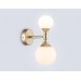  Настенный светильник со сменной лампой LH51053/2 GD/FR золото/белый матовый G9*2 max 28W 120*195*300