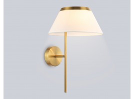  Настенный светильник с абажуром LH72475 BS/WH латунь/белый Е14 max 40W 300*260*400