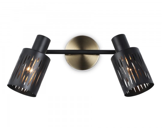  Настенно-потолочный спот в стиле лофт TR8668/2 BK/SB чёрный/бронза E14/2 max 60W 360*100*190