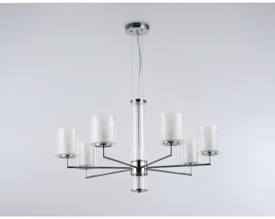  Подвесная люстра LH56003/7 СH/FR хром/белый матовый E14*7 max 40W D790*1260