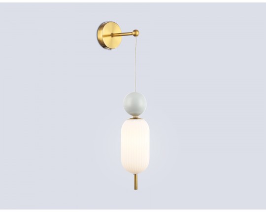  Настенный светильник со сменной лампой LH53108 BS/GR/FR латунь/серый/белый матовый G9 max 28W 100*200*570