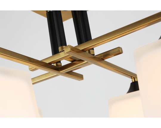  Люстра на штанге со стеклянными плафонами TR303042/4 CP медь E27/4 max 60W 420*420*260