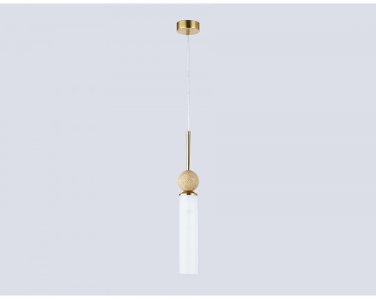  Подвесной светильник LH53256 BS/FR латунь/белый матовый E14 max 40W D80*470