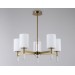  Люстра со стеклянными плафонами на штанге LH56261/5 BS/FR латунь/белый матовый E27/5 max 60W D600*590