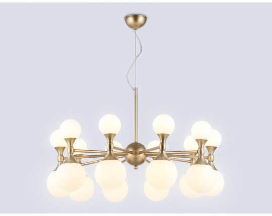  Подвесная люстра LH51051/20 GD/FR золото/белый матовый G9*20 max 28W D750*460