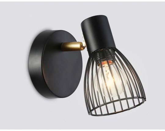 Настенно-потолочный спот в стиле лофт TR8659 BK/GD черный/золото E14 max 60W 160*100*145