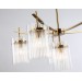  Подвесная люстра LH56031/5+1 BS/CL латунь/прозрачный E14*6 max 40W D680*1200