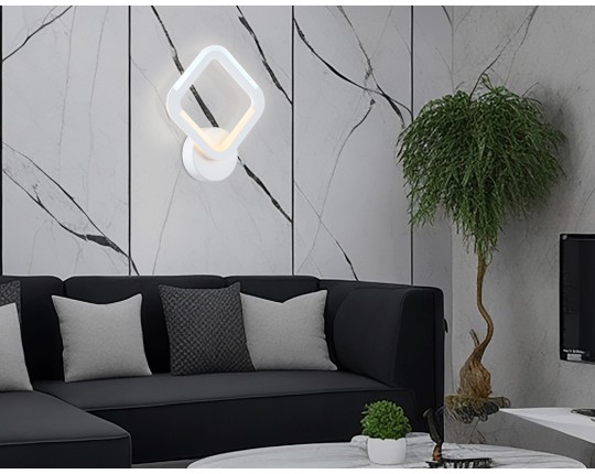  Светильник светодиодный настенный FA8951 WH белый 10W 3000-6000K 245*205*50