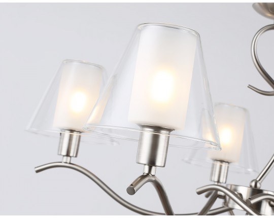  Подвесная люстра LH57081/5 SN/FR никель/белый матовый E14/5 max 40W D690*790