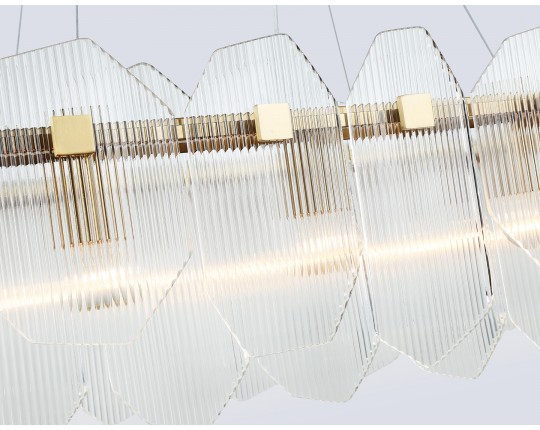  Подвесной светильник LH31255/12 BS/CL латунь/прозрачный E14*12 max 40W 1000*340*270