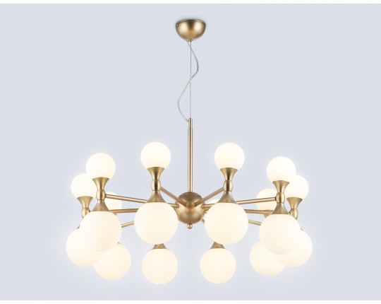  Подвесная люстра LH51051/20 GD/FR золото/белый матовый G9*20 max 28W D750*460