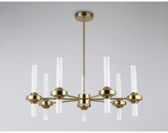  Люстра со стеклянными плафонами на штанге LH55360/14 BS/CL латунь/прозрачный G9/14 max 30W D750*690