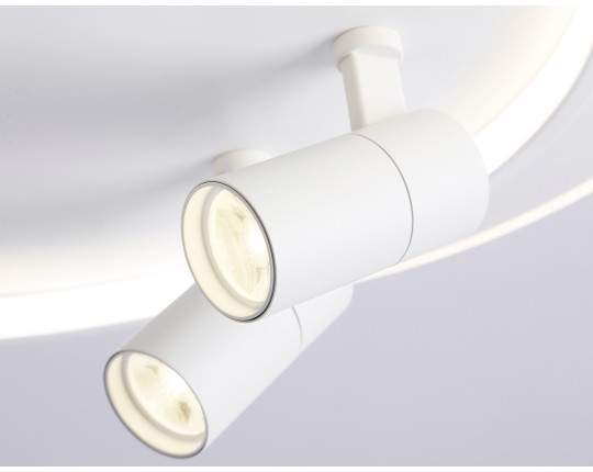  Настенно-потолочный светодиодный светильник с пультом FL51391/1+2 WH белый 3000K-6400K 65W 560*480*120 (ПДУ РАДИО 2.4G)