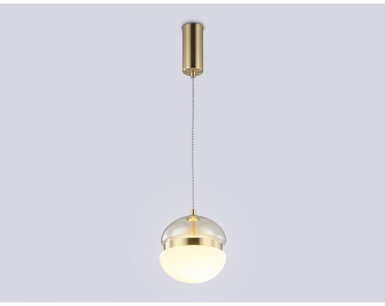  Подвесной светодиодный светильник LH11001 GD/FR золото/белый матовый 20W 3000K D180*200