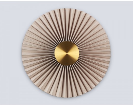  Настенный светодиодный светильник LH72643 BR/WH латунь/бежевый 6W 3000K D300*100