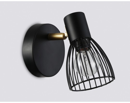  Настенно-потолочный спот в стиле лофт TR8659 BK/GD черный/золото E14 max 60W 160*100*145
