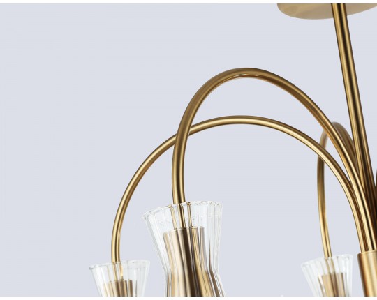  Люстра на штанге LH55701/5 BS/CL латунь/прозрачный E14*5 max 40W D600*440