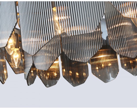  Подвесной светильник LH31203/8 SN/SM сатин никель/дымчатый E14*8 max 40W D650*270