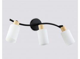  Настенно-потолочный спот в стиле лофт TR8722/3 BK/WD черный/дерево E14/3 max 60W 580*100*210