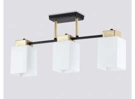  Люстра на штанге со стеклянными плафонами TR303046/3 BK/GD черный/золото E27/3 max 60W 540*100*270