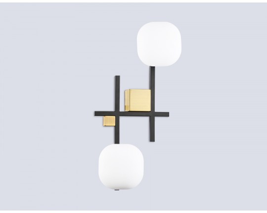  Настенный светильник со сменной лампой LH51019/2 BK/BS/FR черный/латунь/белый матовый G9*2 max 28W 230*170*480