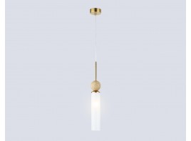  Подвесной светильник LH53256 BS/FR латунь/белый матовый E14 max 40W D80*470