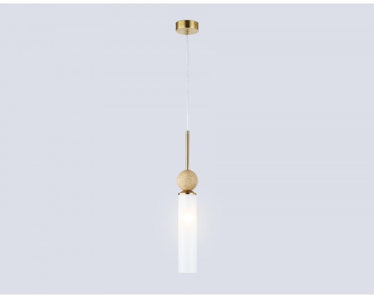  Подвесной светильник LH53256 BS/FR латунь/белый матовый E14 max 40W D80*470