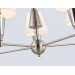 Подвесная люстра с абажурами LH75253/5 SN/FR сатин никель/белый матовый E14*5 max 40W D700*510