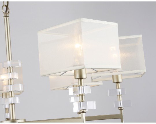  Подвесная люстра с абажурами LH71332/7 CGD золото E14/7 max 40W D*860*850