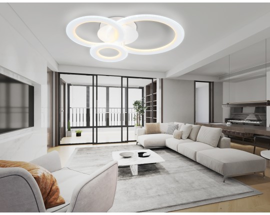  Потолочный светодиодный светильник с пультом FA861 WH белый 71W 540*470*105 (ПДУ РАДИО 2.4)