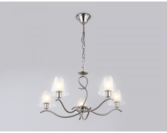  Подвесная люстра LH57081/5 SN/FR никель/белый матовый E14/5 max 40W D690*790