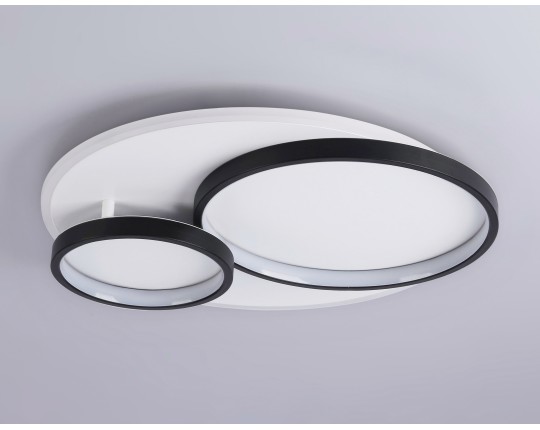  Настенно-потолочный светодиодный светильник с пультом FA7719 WH/BK белый/черный 3000K-6400K 64W 490*470*90 (ПДУ РАДИО 2.4G)