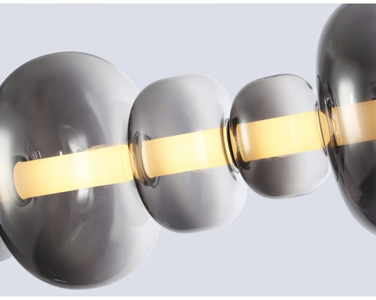  Подвесной светодиодный светильник LH11072 BK/SM черный/дымчатый 36W 3000K 745*230*230