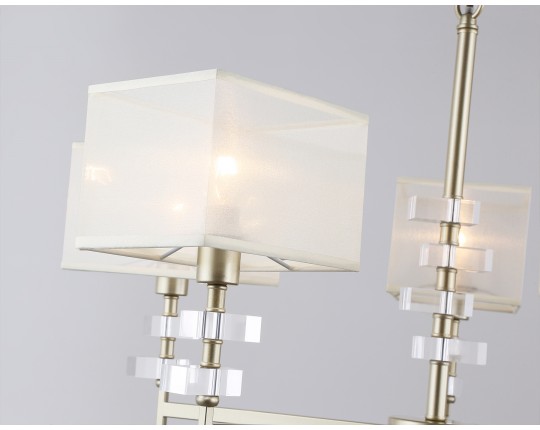  Подвесная люстра с абажурами LH71331/5 CGD золото E14/5 max 40W D700*850