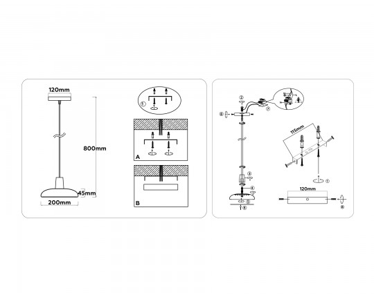  Светильник светодиодный подвесной FL4838 WH/WD белый/дерево 24W 3000-6000K D200*800 (без ПДУ)